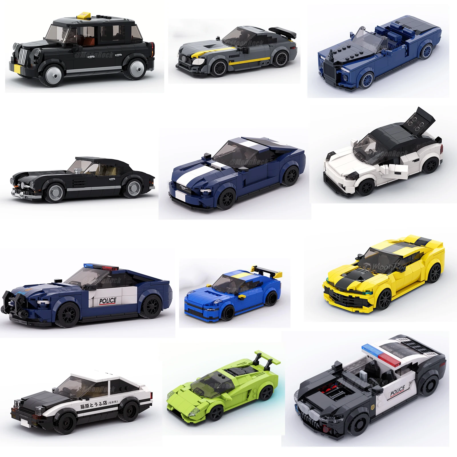 Hot Sale MOC Designer MoonRock Authorized Bricks City Car Model Toys