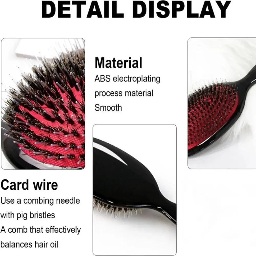 Portable Nylon Bristle Hair Brush Anti-Static Mini Size Hairdressing Comb Hair Care Salon Comb Styling Tool