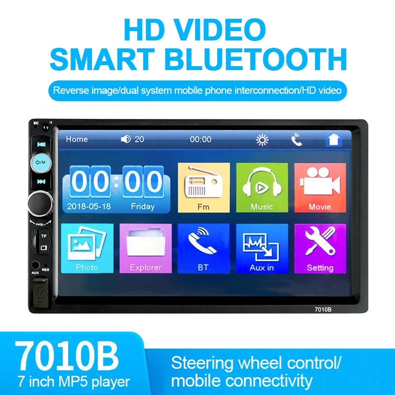 

7 Inch Car MP5 Player Radio Touch Screen Digital Display Bluetooth Multimedia Video Player HD Monitor Car Electronic Accessories