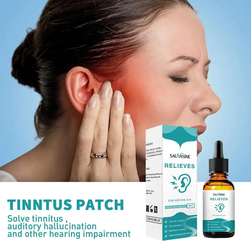 

30ml Tinnitus Ear Drops Treatment Itching Earache Hard Hearing Symptoms Swelling Otitis Ear Health Care Relieving