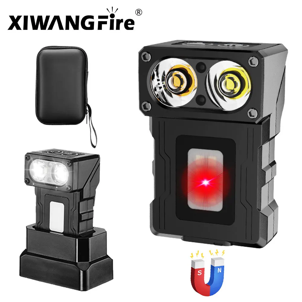 Portable LED Flashlight Induction Cap Clip Headlamp with Magnet HeadLight USB Rechargeable Mini Flashlight Camping Fishing Light