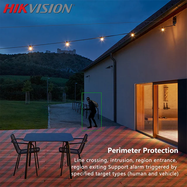 Hikvision DS-2CD2443G2-I 4MP AcuSense POE IP Camera Support  Face detection IR10M Motion Detection PIR Cube Surveillance Camera 3