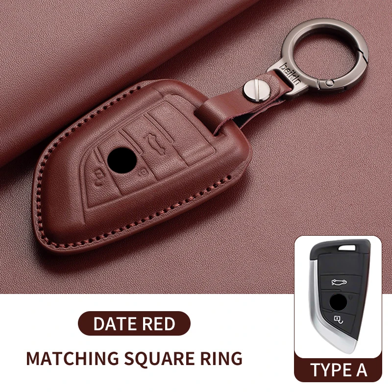 Premium Leather Car Key Fob Case Cover