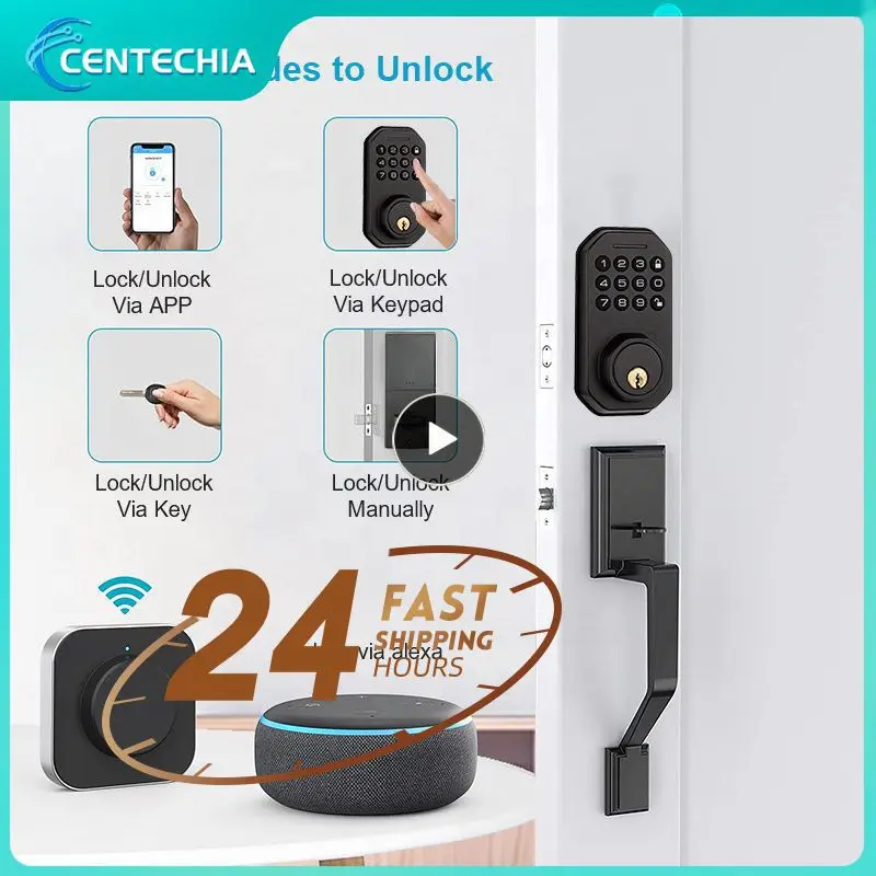 

Tuya Wifi Electronic Password Door Lock With Tuya APP Remotely/Password/Mechanical Key Unlock Smart Home Security Door Lock