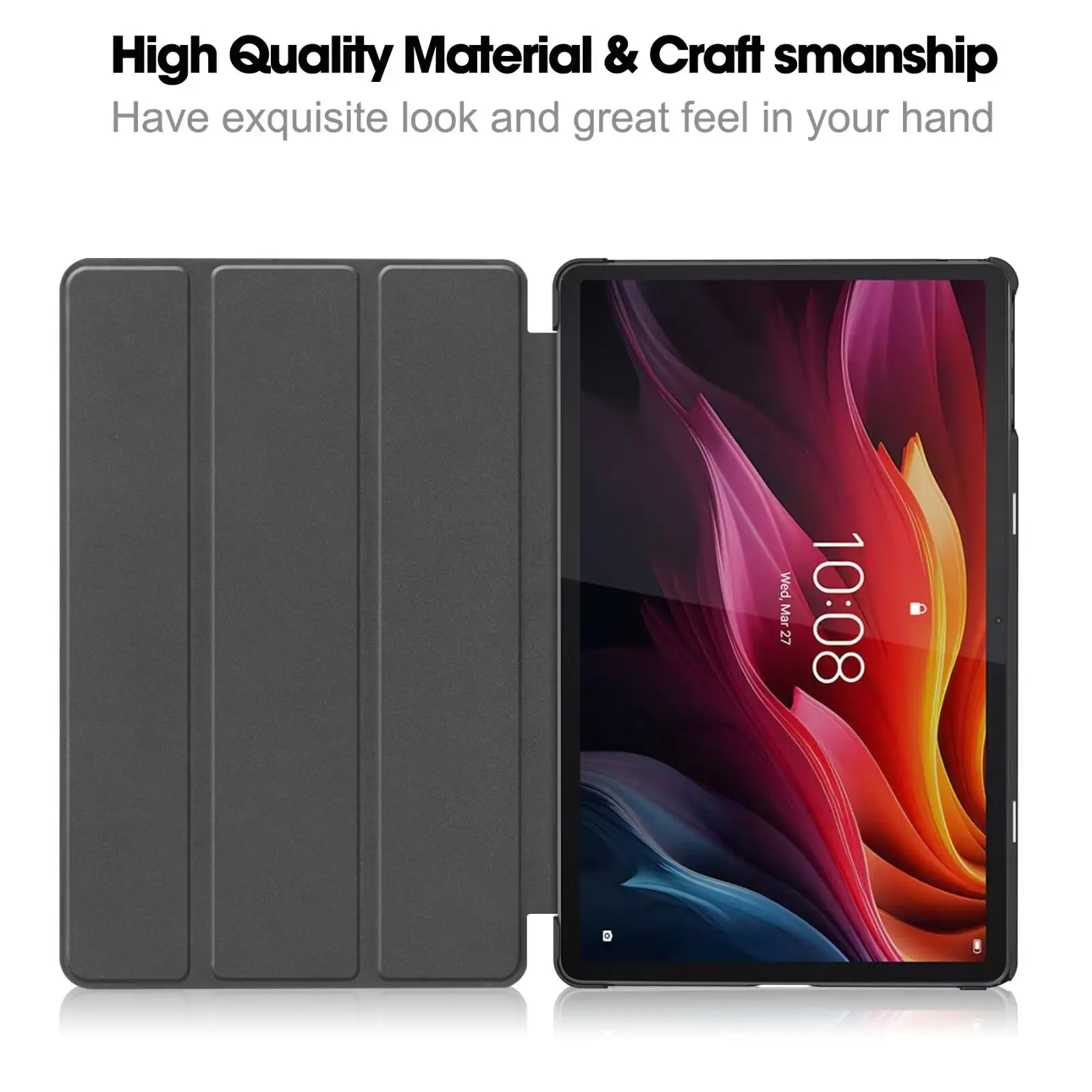 Slim Trifold Stand Cover with Hard Back Shell