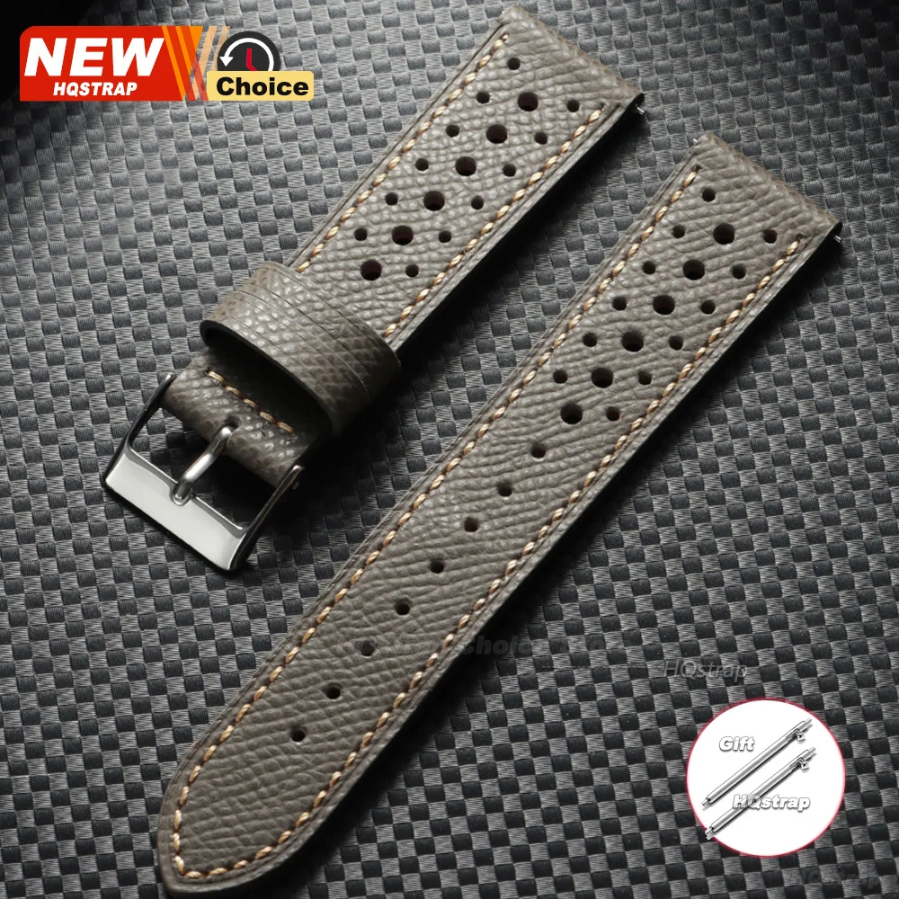 Vintage Leather Perforated Breathable Smartwatch Strap Wristband