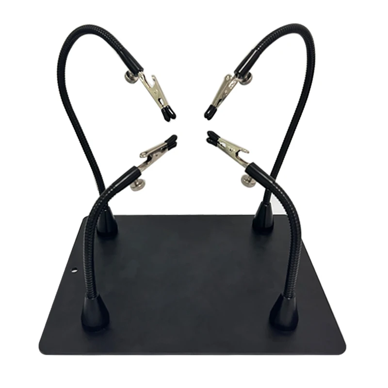 TOOKKSS Magnetic PCB Board Fixed Clip Flexible Arm Soldering Third Hand 4 Flexible Arms Glass Soldering Iron Holder Repair Tools