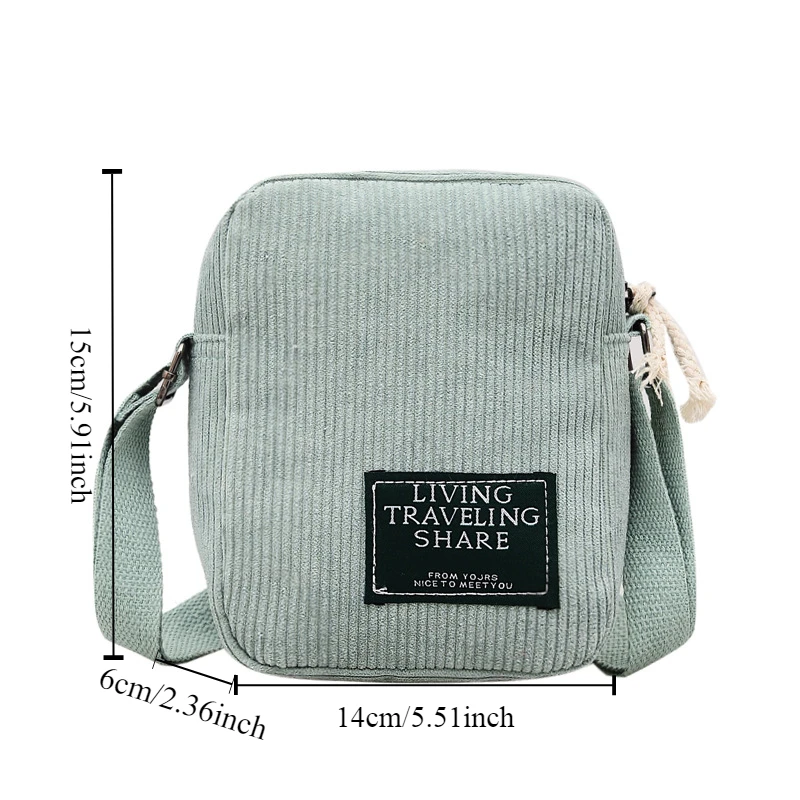 Casual Mobile Phone Coin Purse Crossbody Bag, Ladies Stylish Corduroy Shoulder Bag,Suitable for Daily Use, Work, Travel, Outdoor
