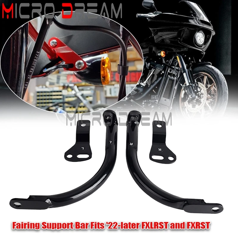 

Front Fairing Head Cover Support Rod Bracket Left Right Holder Bar Kit For Harley Softail Low Rider ST FXLRST EI Diablo FXRST