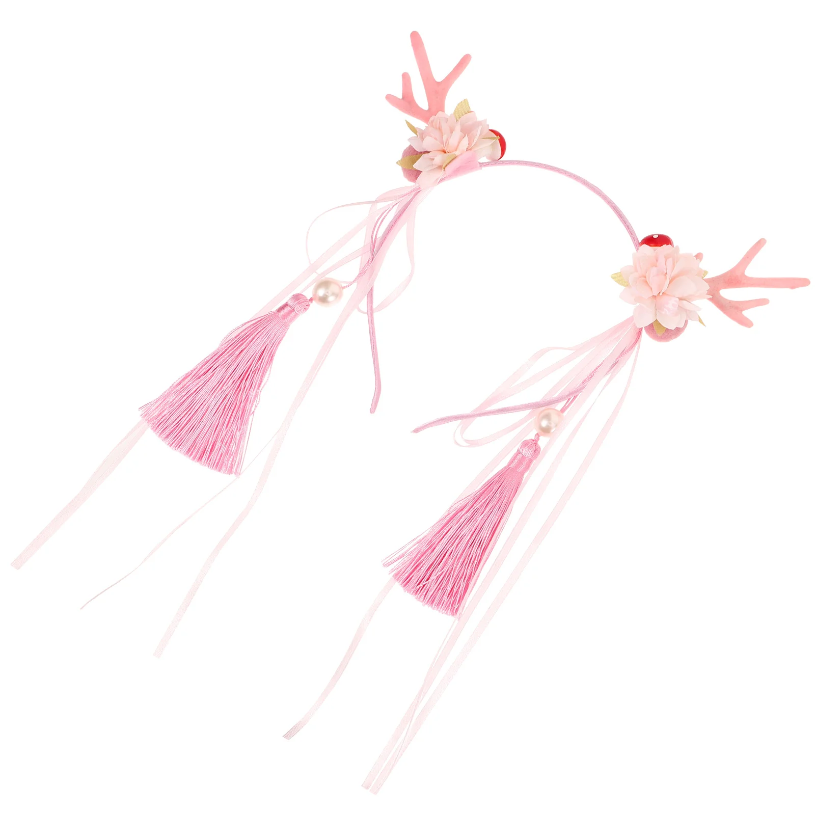 

Antler Headband Xmas Headband Tassel Headband Flower Headband Little Girl Headband without Light