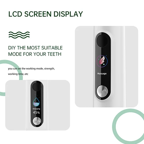 음파 칫솔 전동 칫솔, 스마트 DIY 모드 LCD 디스플레이, 초음파 치과 클리너, 치아 청소, 미백 케어 소프트 5
