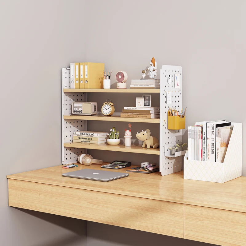 Desk shelf for students home computer tidying layering storage rack corner wall shelves