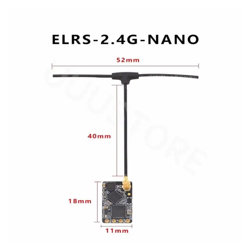 

Приемник ELRS 2,4 ГГц NANO ExpressLRS, BETAFPV NANO 2400 RX с антенной T-типа, поддержка Wi-Fi, обновление для FPV радиоуправляемого дрона