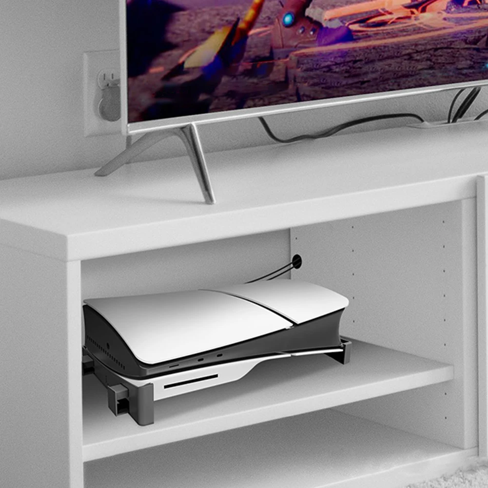 PS5 Pro/PS5 Slim 스탠드 게임 콘솔용 플레이스테이션 5 Pro/Slim 에디션용 수평 스탠드 베이스 홀더 블랙 또는 화이트