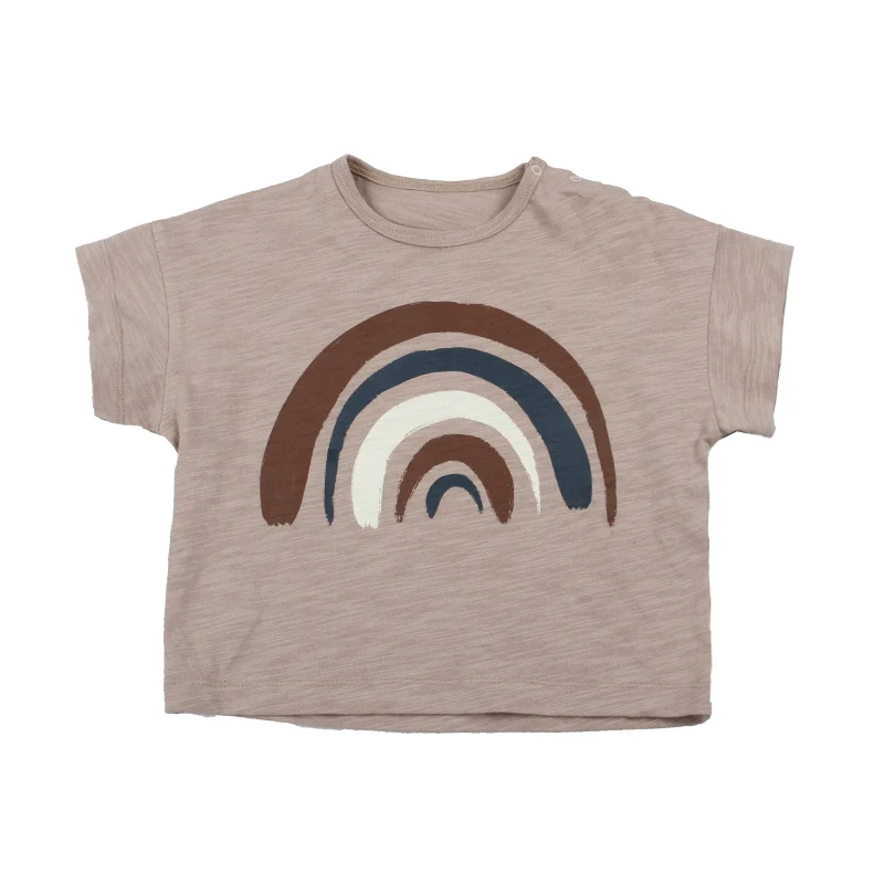 Baby Summer T-shirts Slub Cotton Toddler Baby Clothes Children Tops Tees For Boys & Girls Fashion Sun Printed