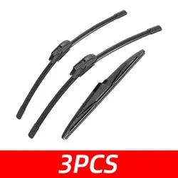 Premium Car Wiper Blades Set - Front and Rear Auto Accessories (3 PCS)