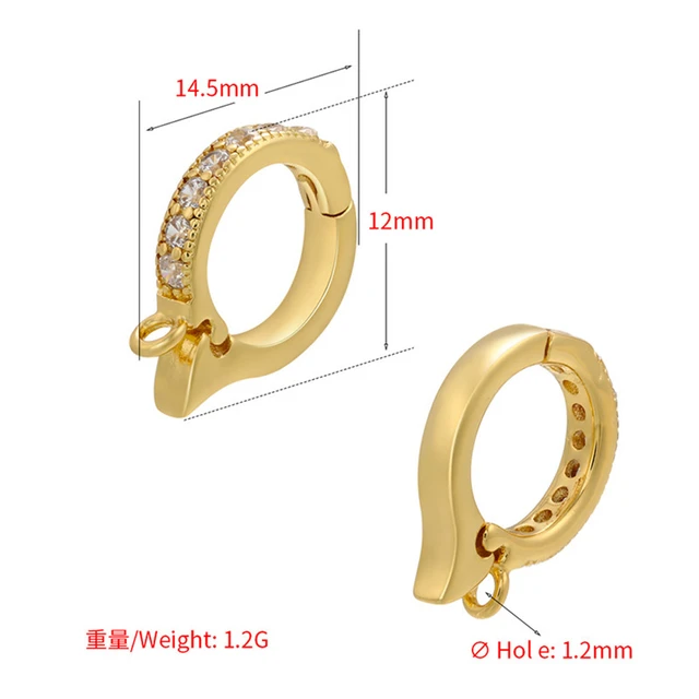 1piece Gold/Silver Color Round Hooks for Women DIY Handmade