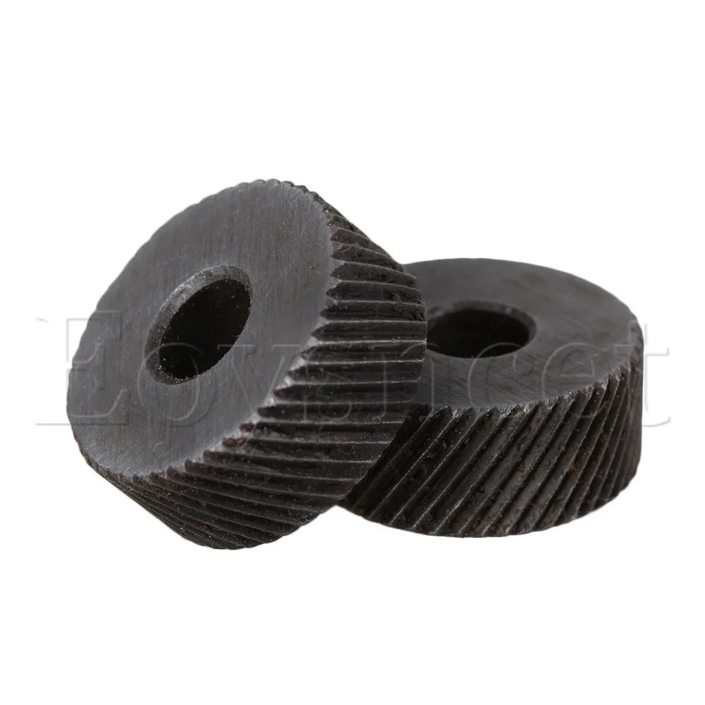 1mm Silver Anti Slip Diagonal Coarse Knurling Wheel 2x For Metal Lathe