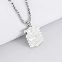 JUICE and Wrld Necklace Popular Rapper Hiphop Singer Pendant Necklace Fans Souvenir Stainless Steel Jewelry Gift 1