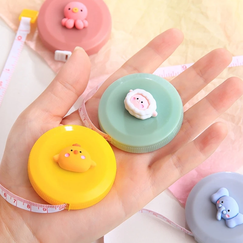 Mini Cartoon Tape Measure Retractable 60-Inch/1.5Meter Soft Tape Measure for Tailor Sewing Craft Cloth tape measure