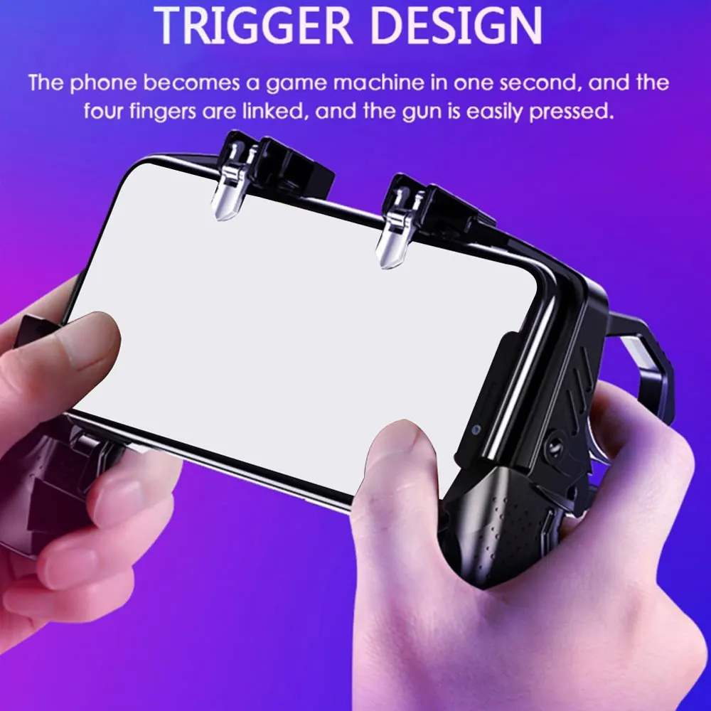 Wireless Mobile Game Controller Joystick Trigger Gamepad for Shooting Games Compatible with iOS and Android Smartphones - 2