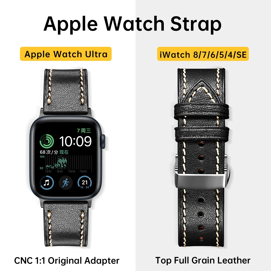 Cinturino In Pelle Di Lusso Per Apple Watch Ultra 49Mm 8 7 6 Se Hermes Accessori Bracciali 45Mm 44Mm 41Mm 40Mm Cinturino Apple Watch