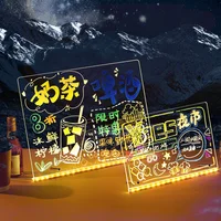 Rewritable DIY Children's Glowing Drawing Board Message Lamp With 7 Colorful Pens Light Up Acrylic Message Board