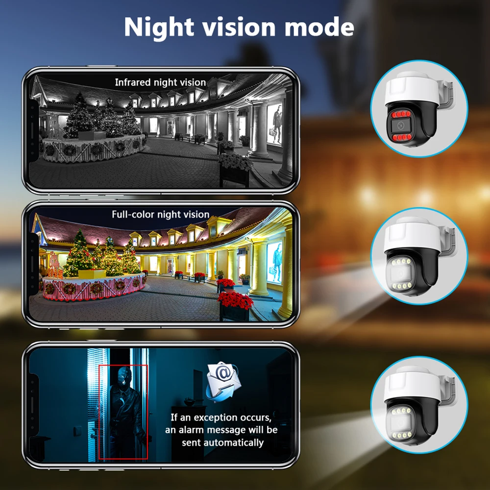 Sistema CCTV Full HD 4K 8MP PTZ, Kit NVR con 8 Telecamere POE Impermeabili per Esterni, Set di Telecamere di Sicurezza Xmeye - immagine 5