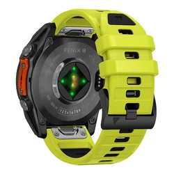 Two-Tone Silicone Watch Band, QuickFit 22mm and 26mm - QuickFit 26mm (Green Black)