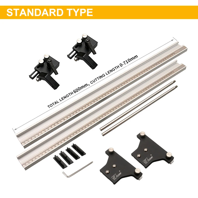 0–710 mm paralleles Schienenführungssystem für Makita Festool Schienensäge, Kreissägenführung, wiederholbarer Schnitt, Holzbearbeitungsschienen-Verbindungsset – Detail 8