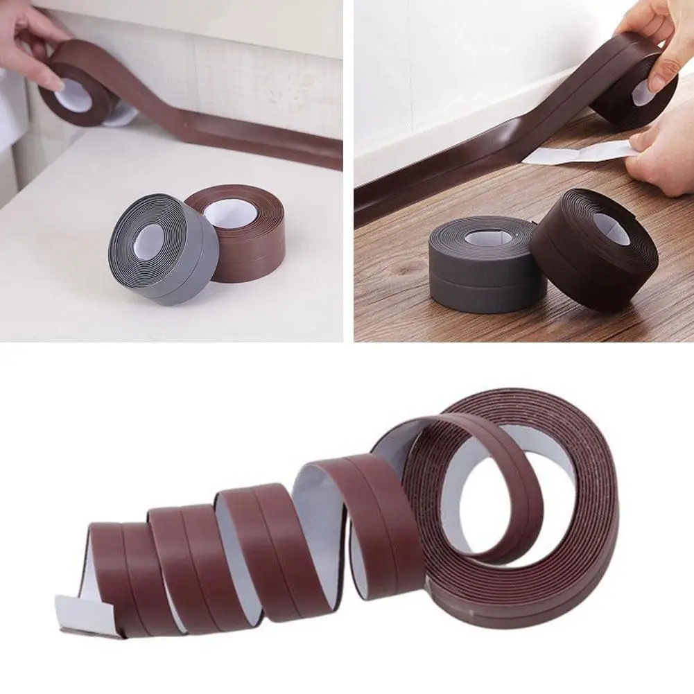 3.2M Waterproof Sealing Tape Bathroom Kitchen Sealing Strip Shower Sink Bath Sealer PVC Self Adhesive Sealant Tape Wall Sticker