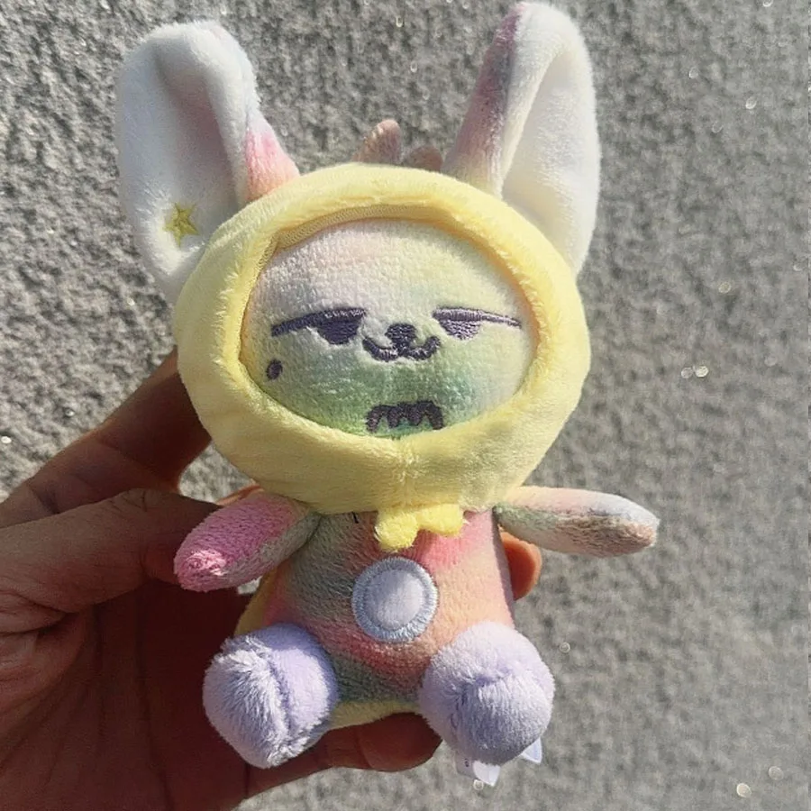 10pcs/lot 4inch hot Kpop TXT Soobin YEONJUN BEOMGYU TAEHYUN Plush Toy Keyrings colorful tiger foxy dolls Keychain Pendants Gifts 5