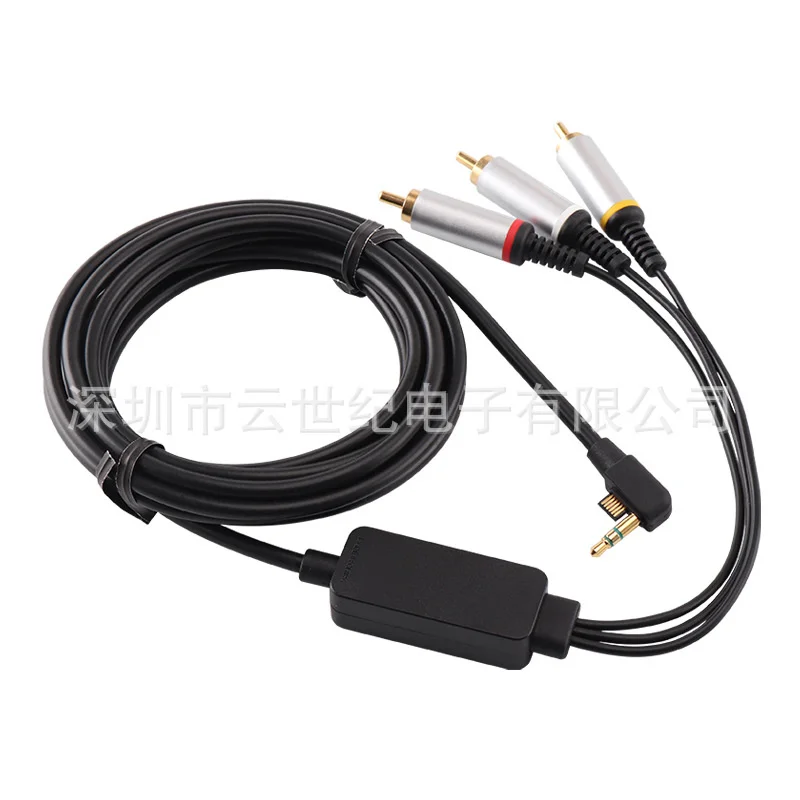 Psp2000/3000 Av 케이블용 고품질 20개 블랙 골드 도금 3미터