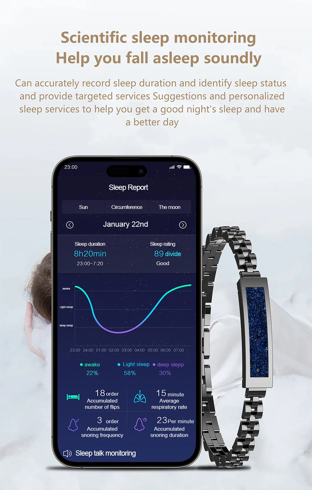 Lige smartband waterdicht sporthorloge met hartslagmeter_voghion.com