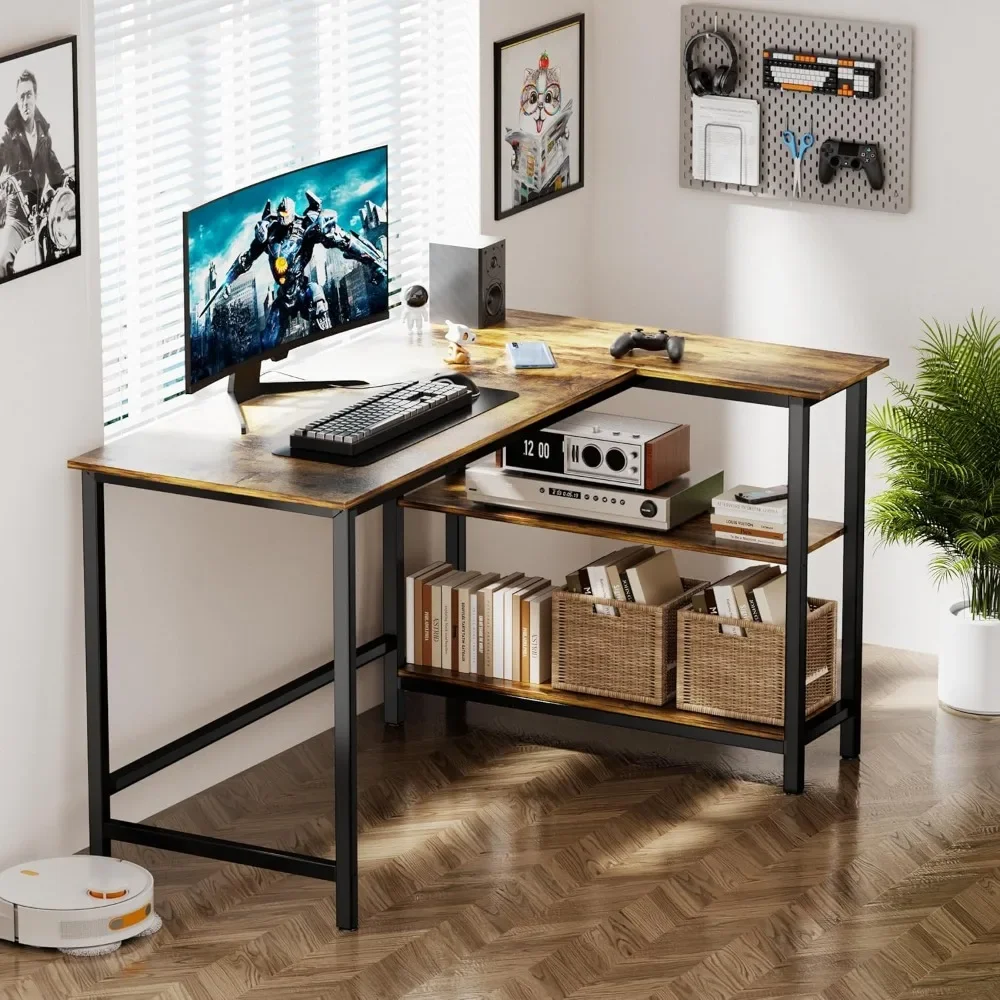 L-Shaped Desk - 39 Inch Home Office Computer Desk with Shelf, Gaming Desk, Corner Table, For Work, Writing, Studying, Save Space 6