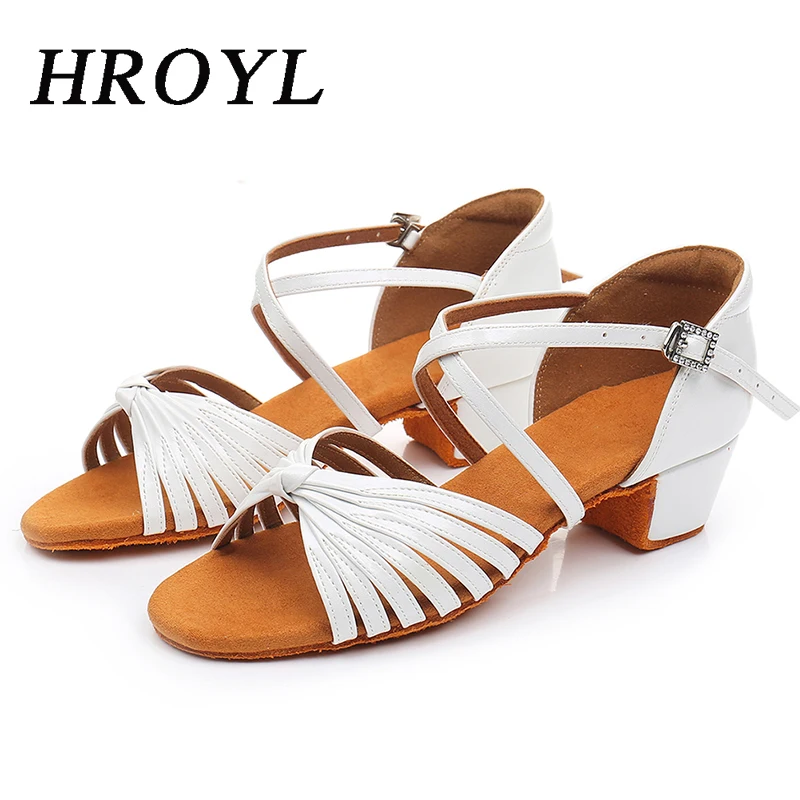 Children Dance Shoes for Girls Women Ballroom Latin shoes Ladies Modern Tango Dancing White Salsa Performance Shoes for Dance Shoes
