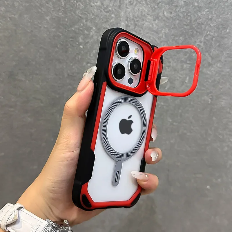 Armor Fold Lens Stand Magnetic Case for iPhone - Material Detail