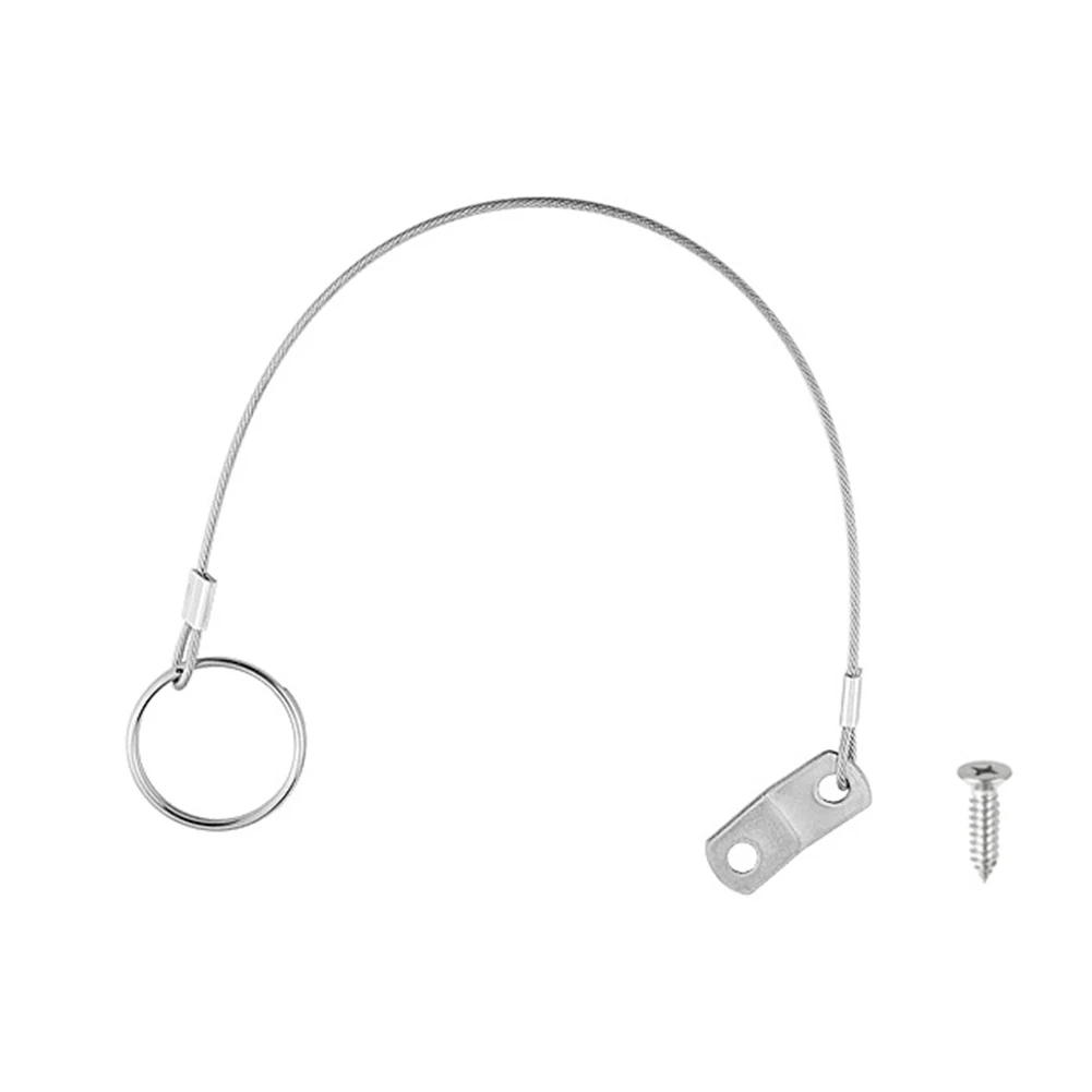 

Lanyard Cable Safety Tether Stainless Cable Lanyard With Quick Release Ring For 1 Loop 40lbs Load Tested Corrosion Resistant