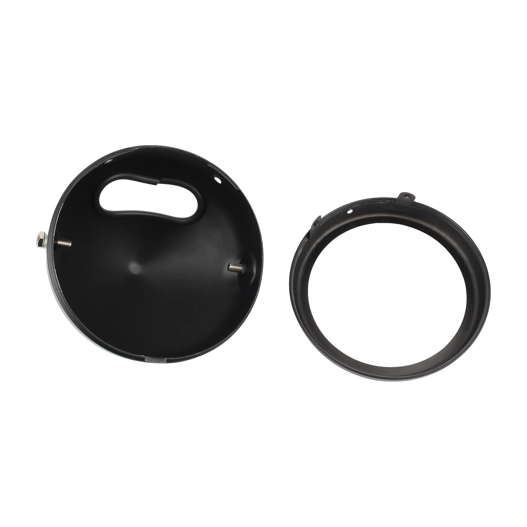 Universal Retro Cafe Racer LED Headlight Housing Cover and Bracket