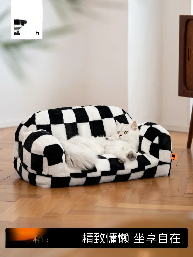 

Meow Hu Wang Ye Sofa Net Red Nest Winter Warm Bed Small Sofa Sleeping Cat Mat Pet Supplies
