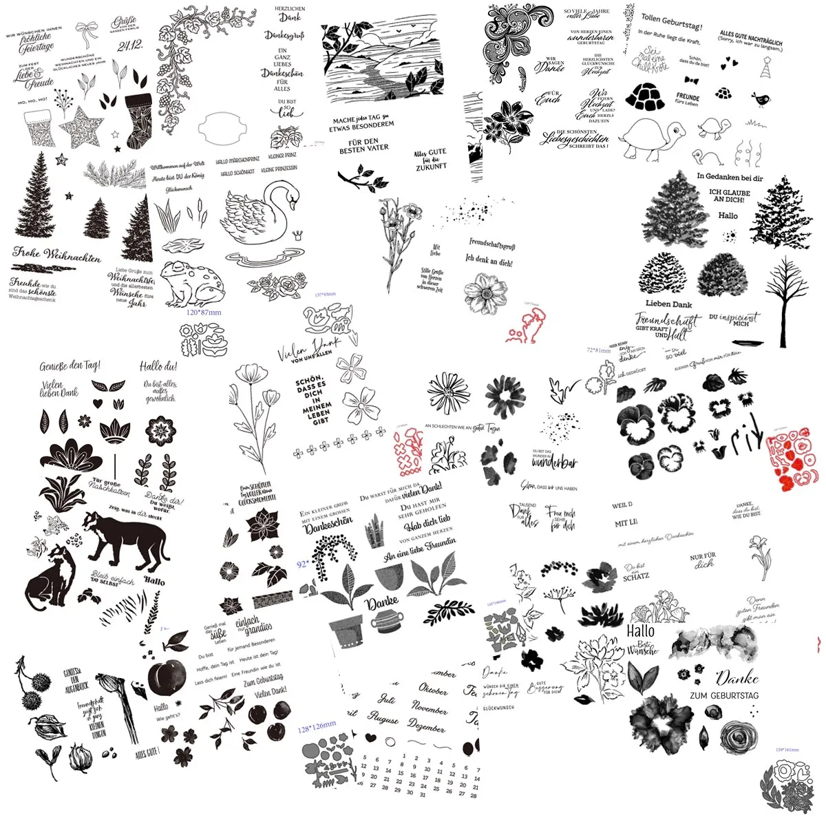 German Word Metal Cutting Dies And Clear Stamps 15 AliExpress