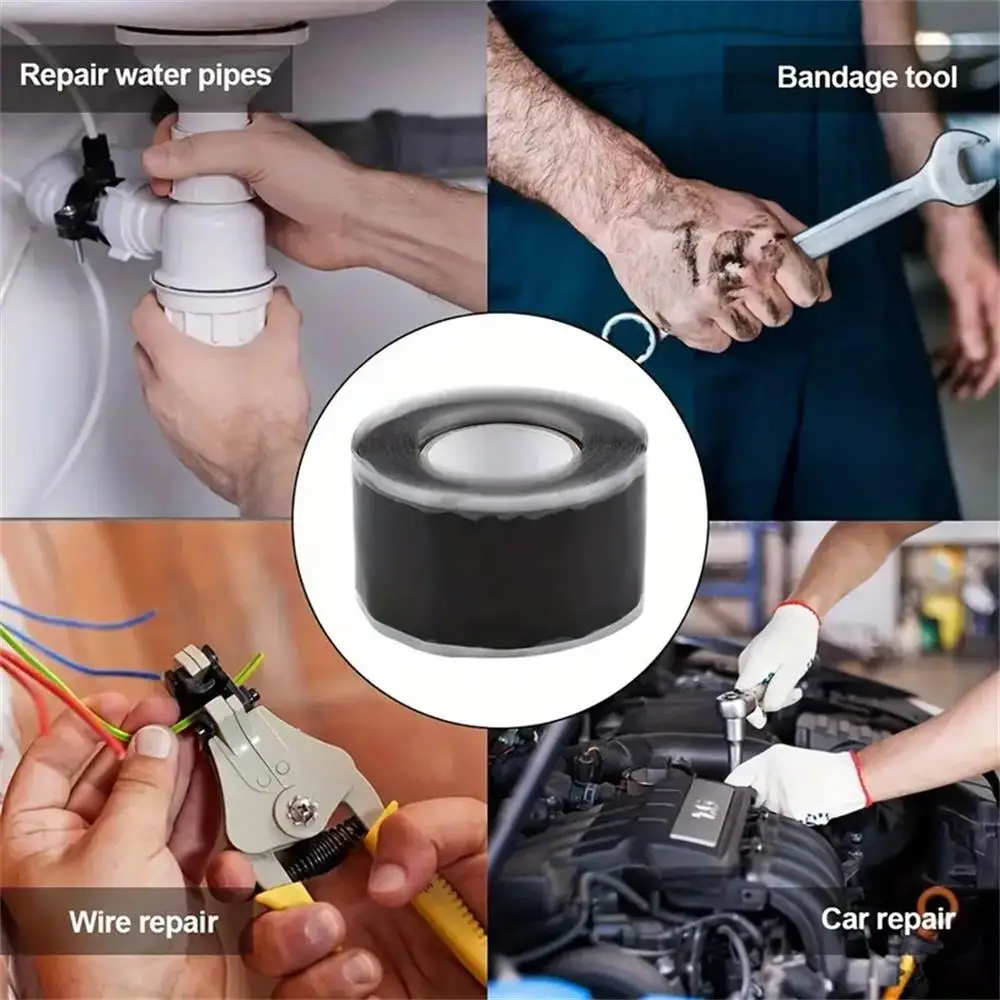 Durable Waterproof Self-Fusing Silicone Repair Tape - High Temperature Resistant and Leak-Proof Seal
