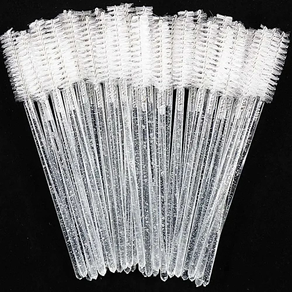 Disposable Crystal Eyelashes Brush Comb 50Pcs Eye Lashes Extension Mascara Wands Makeup Professional Makeup Beauty Tool 1
