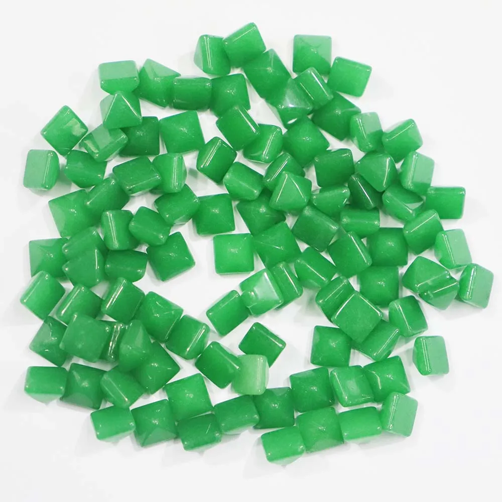 Natural Crystal Pyramid Ring Face Decoration Pieces Colorful Gem Energy Stone Fashion Jewelry Mosaic Materials Wholesale 30P/Lot