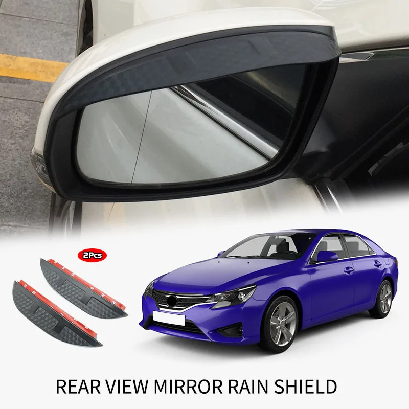 

For Toyota Mark X X120 X130 2004-2020 Inflexible Acrylic Car Rear view Mirror Eyebrow Rain Gear Shield Anti-rain Cover Gutters
