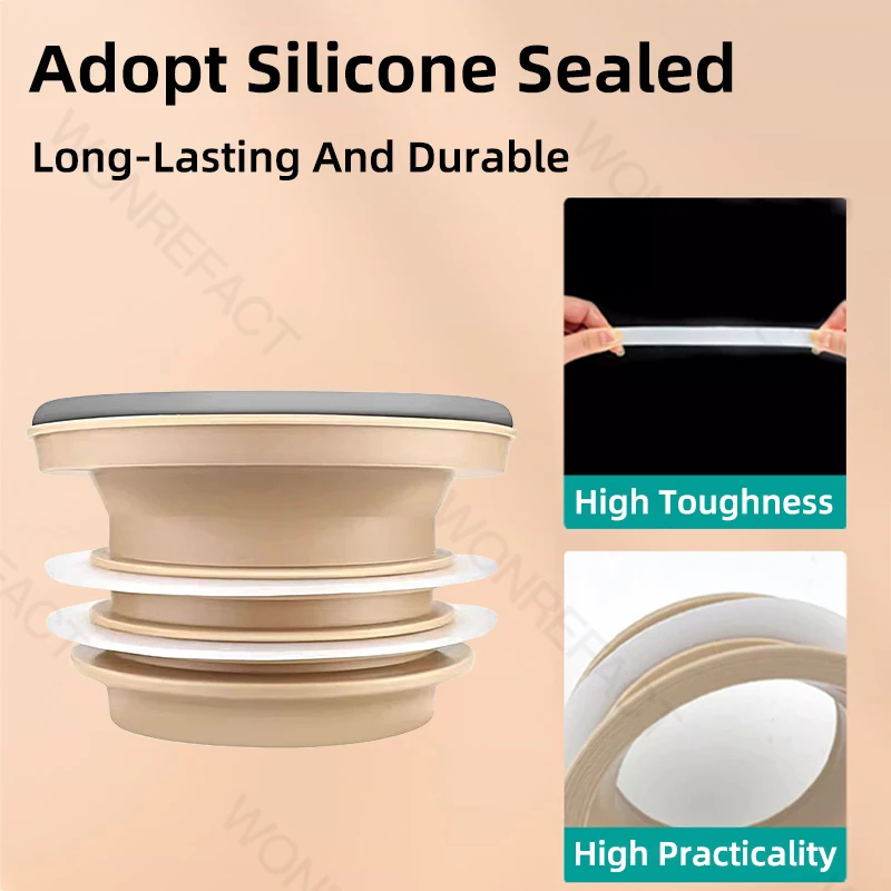 Toilet Flange Seal Ring Odor Leakage Protection Silicone Toilet Seal Ring Universal Kit Quick Installation toilet flange ring