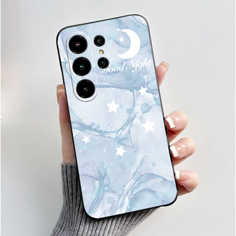 Aesthetic Cute Cat Cartoon Black Soft TPU Silicone Shockproof Phone Case Cover