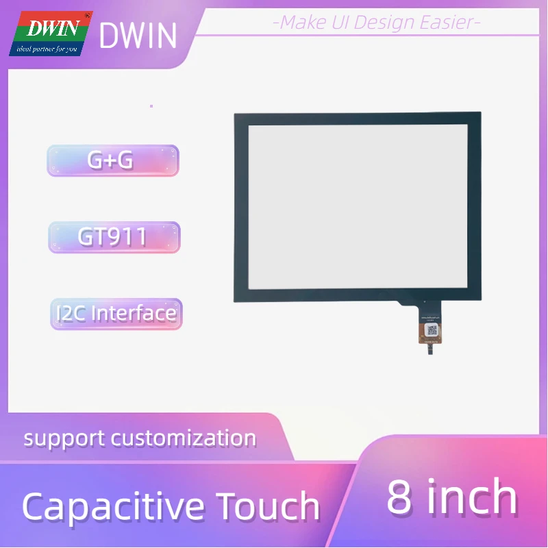 

DWIN 8 Inch PCAP CTP Capacitive Touch Panel Touch Screen