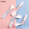 2pcs/set Baby Infant Baby Spoon Solid Feeding Supplies Pacifier Bending Spoon Utensils Flatware Children Tableware High Quality 1