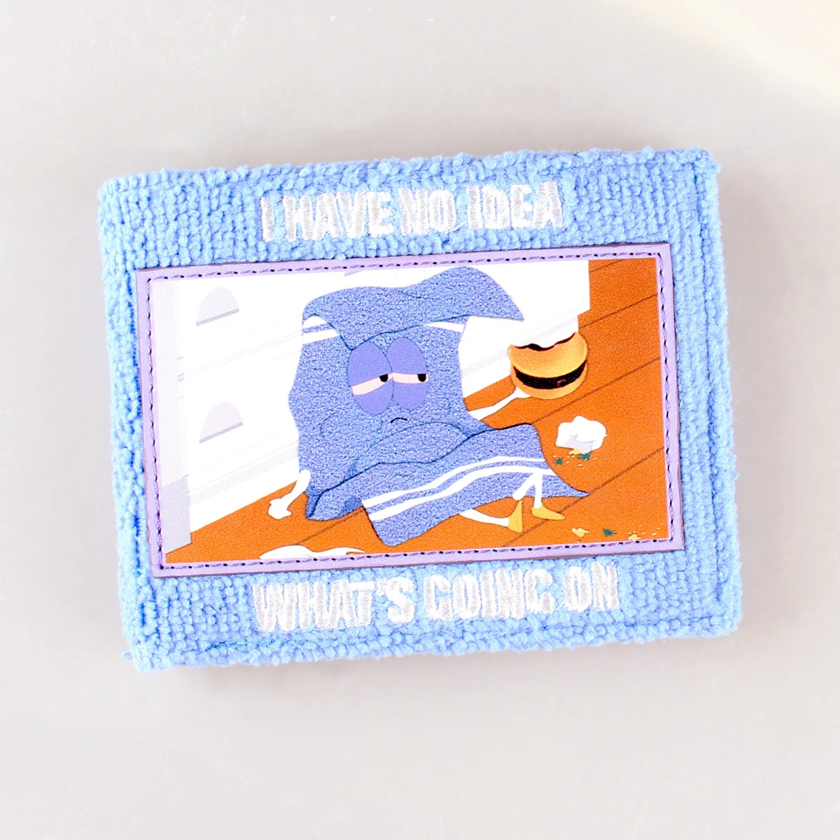 Towel cloth embroidered anime fashion wallet, designer personalized ID card holder